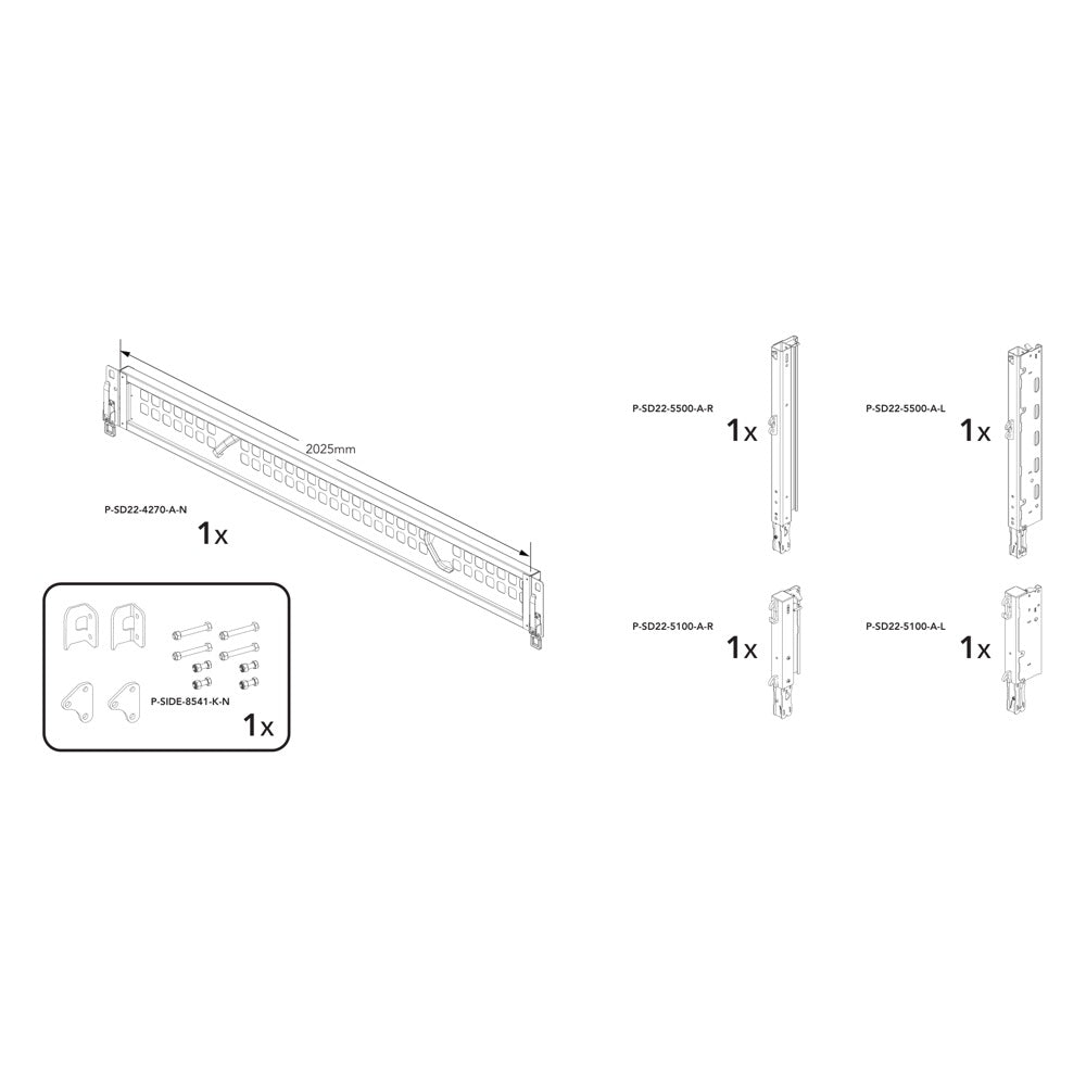 Brian James P-SIXT-6418-K-N manufacturer technical illustration; size and specification vary with the selected option