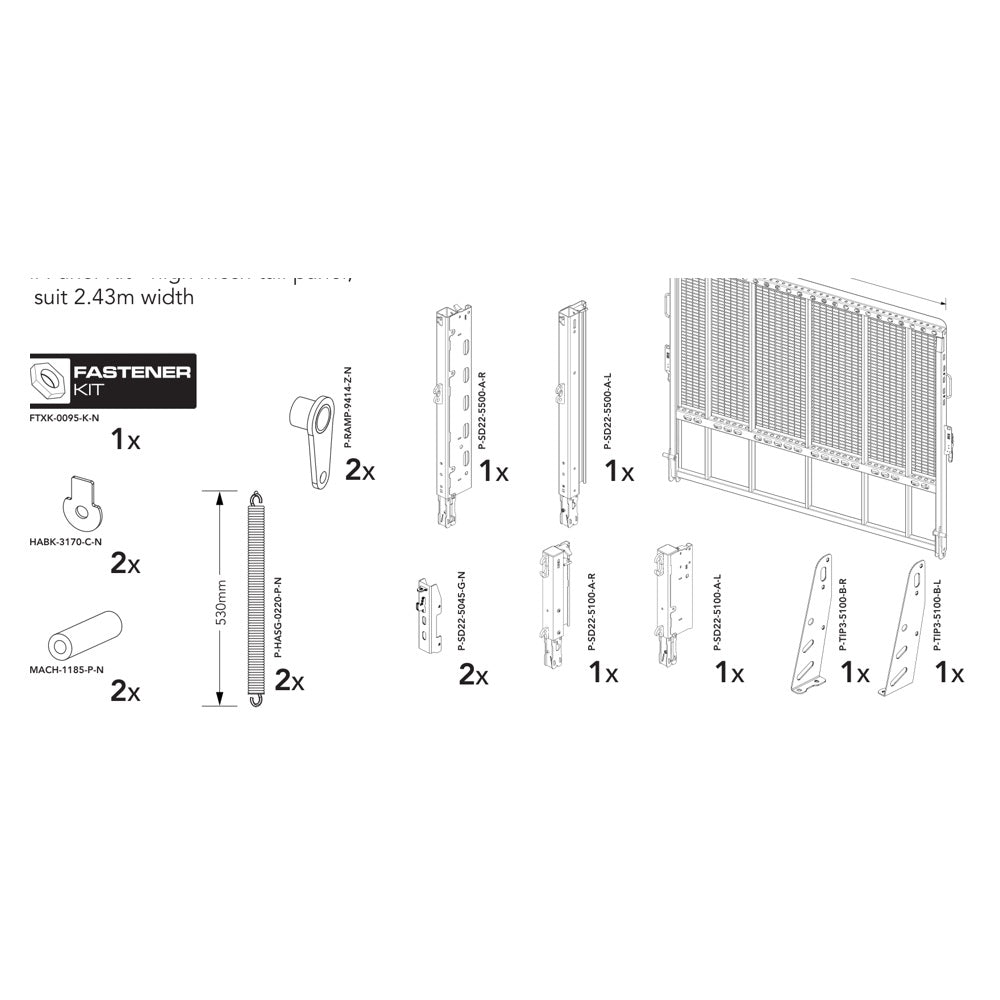 Brian James P-TPAN-9280-K-N manufacturer technical illustration; size and specification vary with the selected option