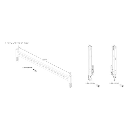 Brian James P-GP23-2400-K-N manufacturer technical illustration; size and specification vary with the selected option