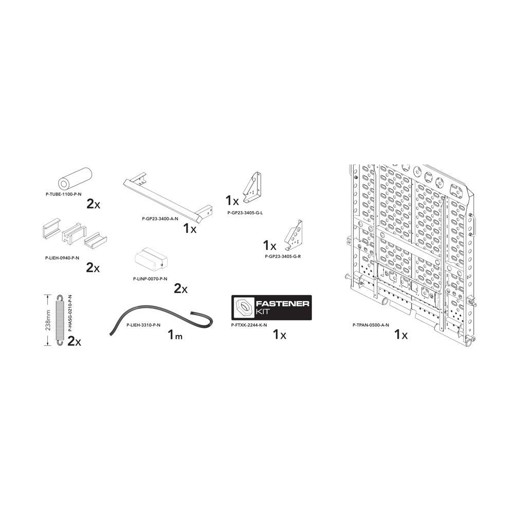 Brian James P-TPAN-9620-K-N manufacturer technical illustration; size and specification vary with the selected option