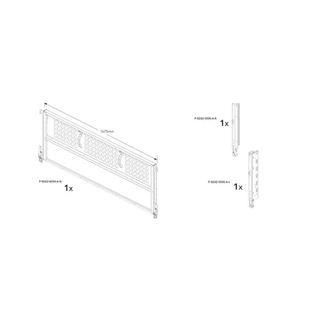 Brian James P-SIXT-6222-K-N manufacturer technical illustration; size and specification vary with the selected option