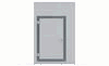 Plywood wall 18x1500x985mm with saddlery door 635x1045mm light grey – CZ000110