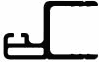 Aluminium anode profile 41792 l=2600mm door profile under seal – CZ001316