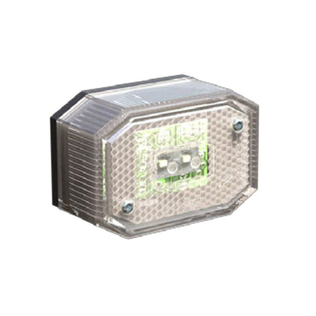 Genuine Brian James Lamp-Aspock, Front Marker - White, Flexi-point LED, Rectangular, No Mount bkt, 0.5m DC cable 12/24v – manufacturer catalogue image