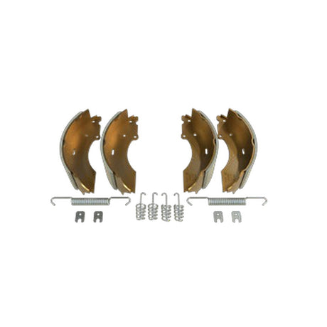 Genuine Brian James Spares- Brake System, Shoe sets (L & R = 1 axle), AL-KO A-Type, ORIGINAL E, 230 mm dia, 61 mm shoe width – manufacturer catalogue image