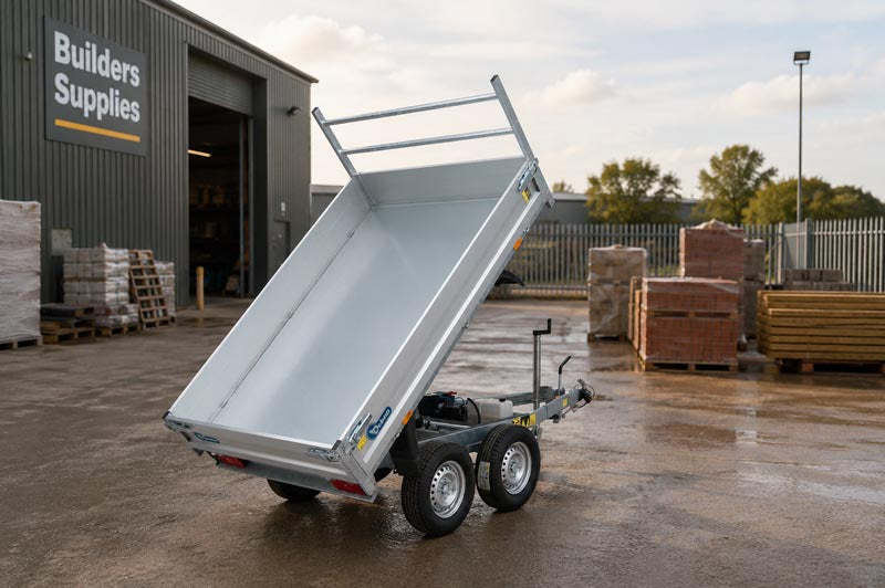 Debon PW0.2 Twin Axle Tipper Trailer 3.83m x 1.67m 2000kg MGW 1485kg Payload
